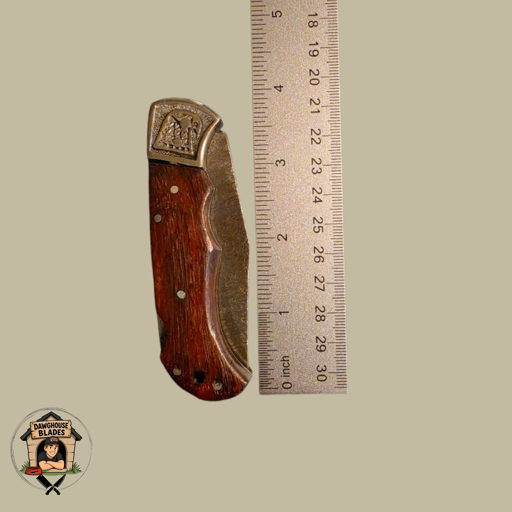 Damascus Steel Folding Knife SKU F24