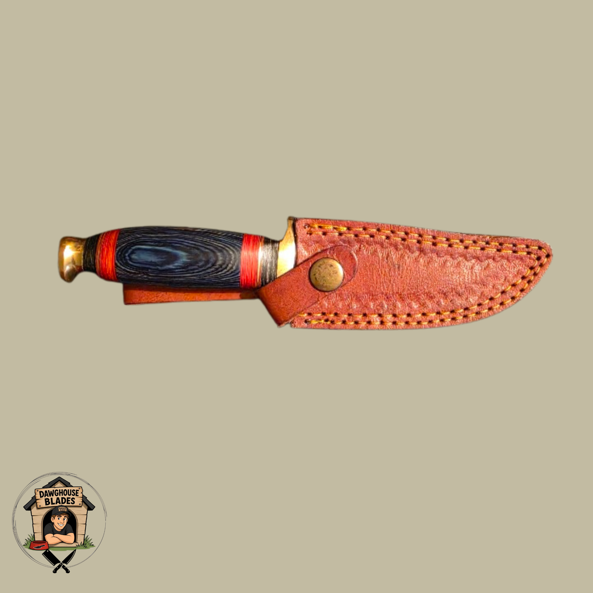 Damascus Steel Bladed Skinner Knife SKU S118