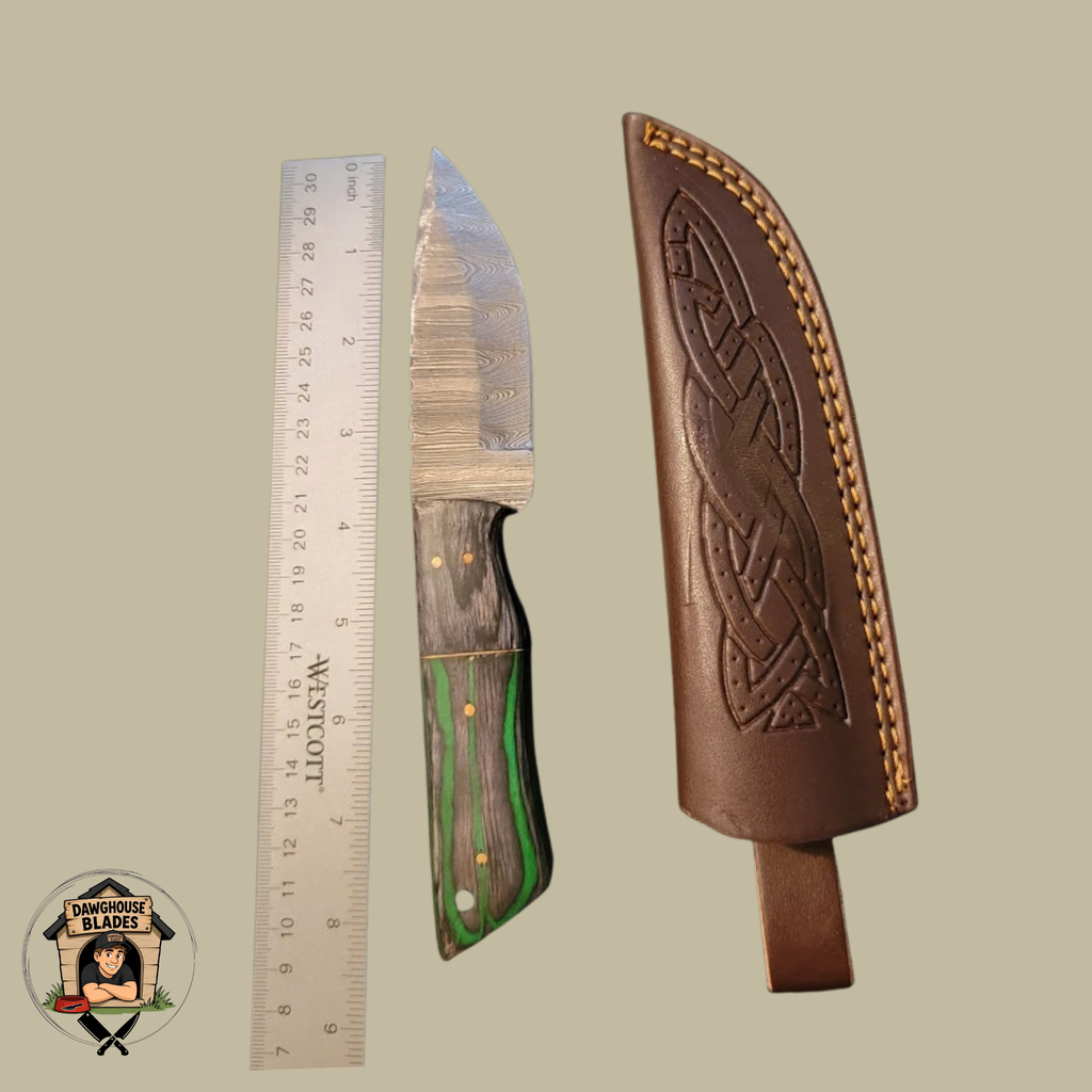 Damascus Steel Bladed Skinner Knife SKU S228