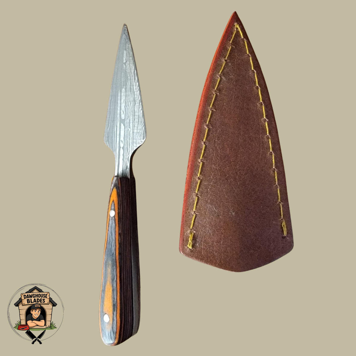 Damascus Steel Double-Edged Dagger SKU D13