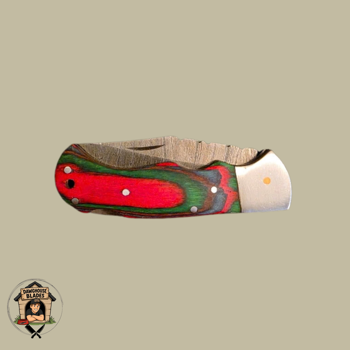 Damascus Steel Folding Knife SKU: F7