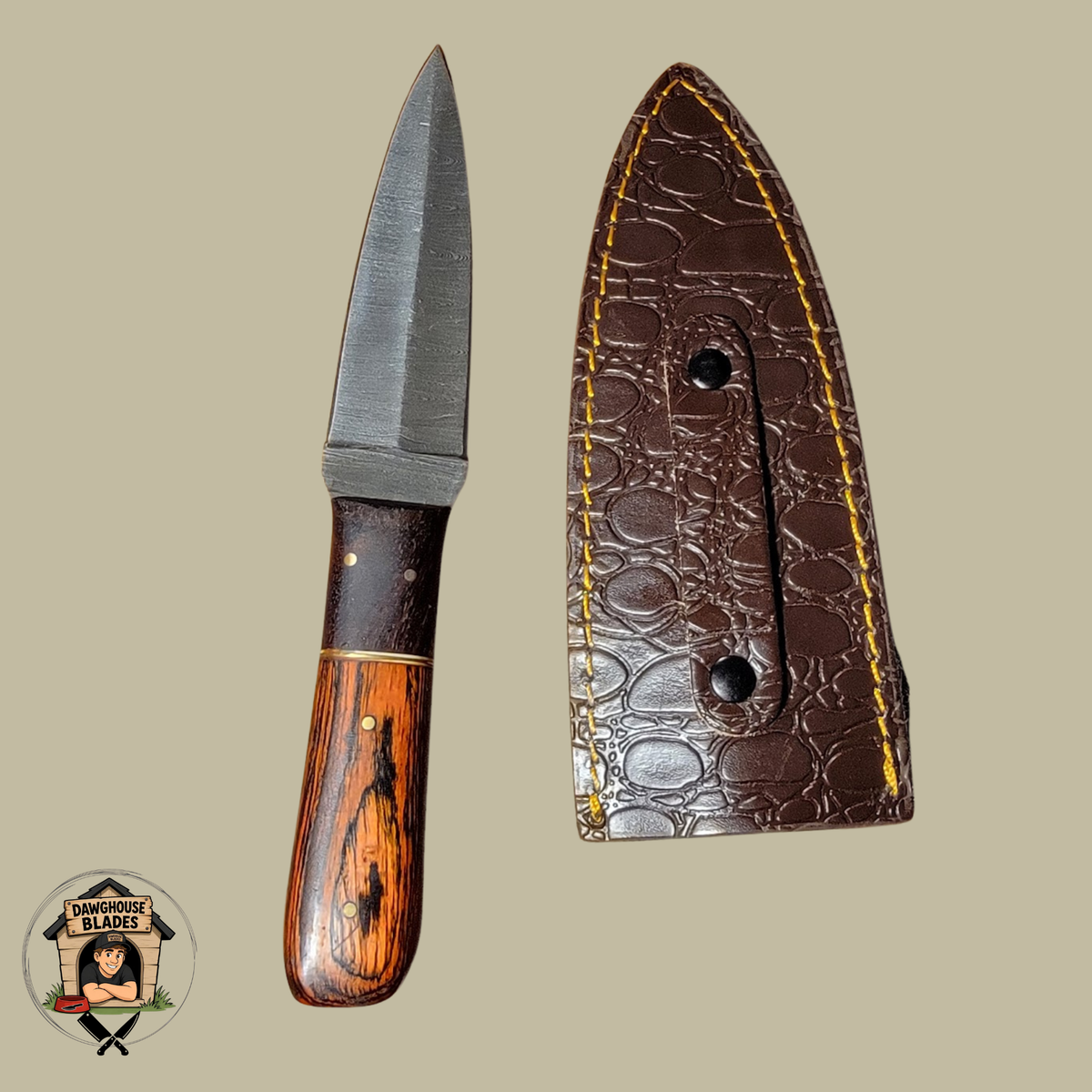 Damascus Steel Double-Edged Dagger SKU D32