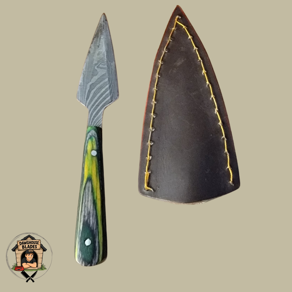 Damascus Steel Double-Edged Dagger SKU D16