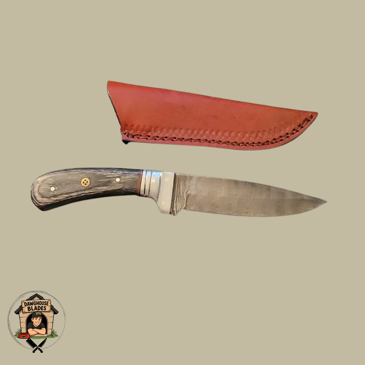 Damascus Steel Fixed Bladed Skinner Knife SKU S30