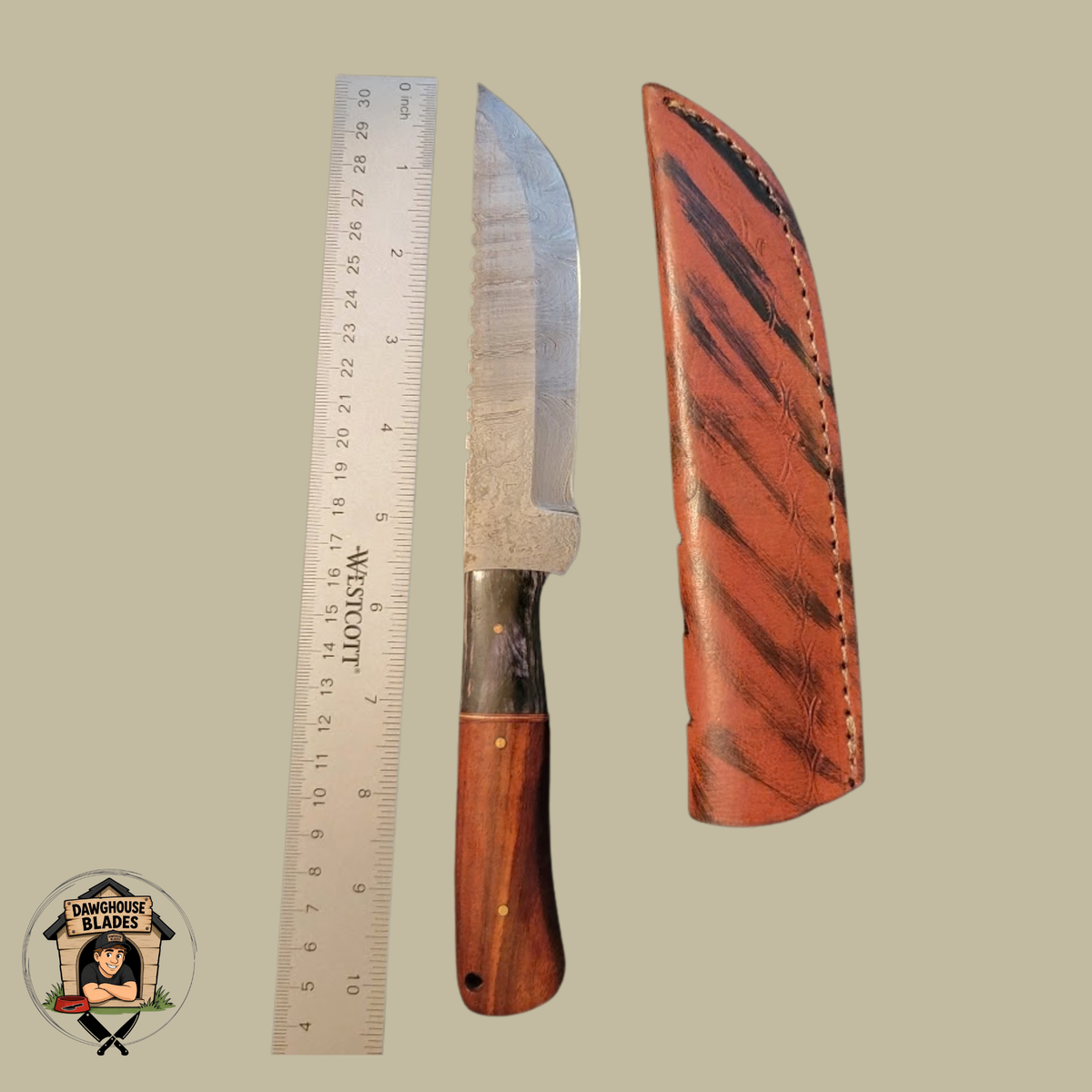 Steel Fixed Bladed Skinner Knife SKU S182