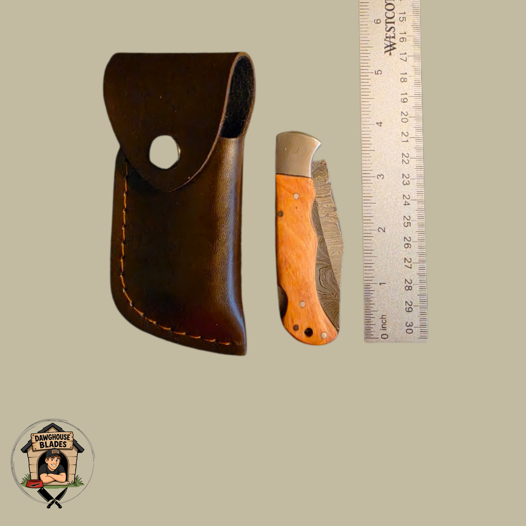 Damascus Steel Folding Knife SKU F6