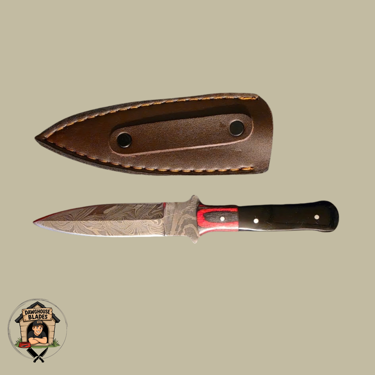 Damascus Steel Double-Edged Dagger SKU D29