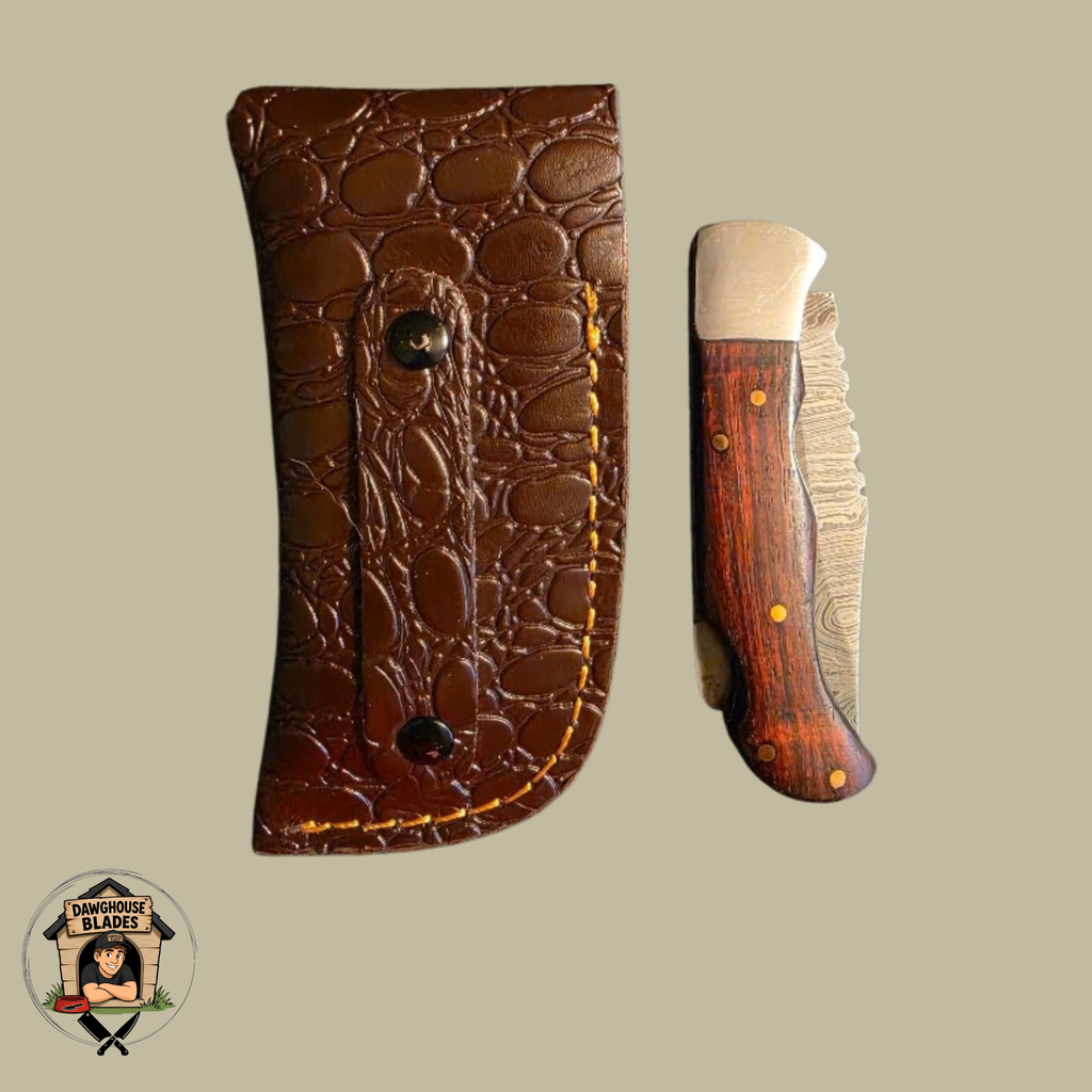 Damascus Steel Folding Knife SKU F20
