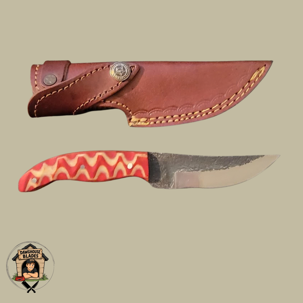Carbon Steel Fixed Bladed Skinner Knife SKU S207