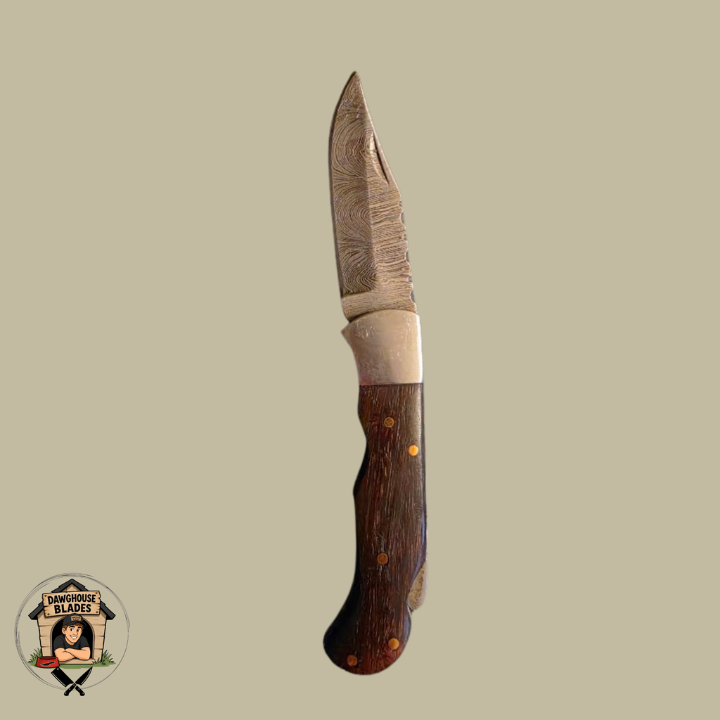 Damascus Steel Folding Knife SKU F20
