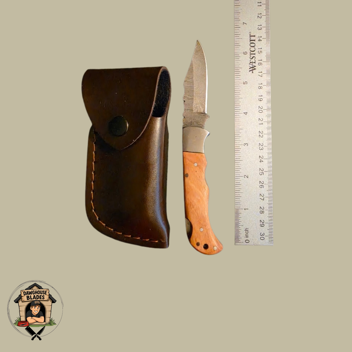 Damascus Steel Folding Knife SKU F6