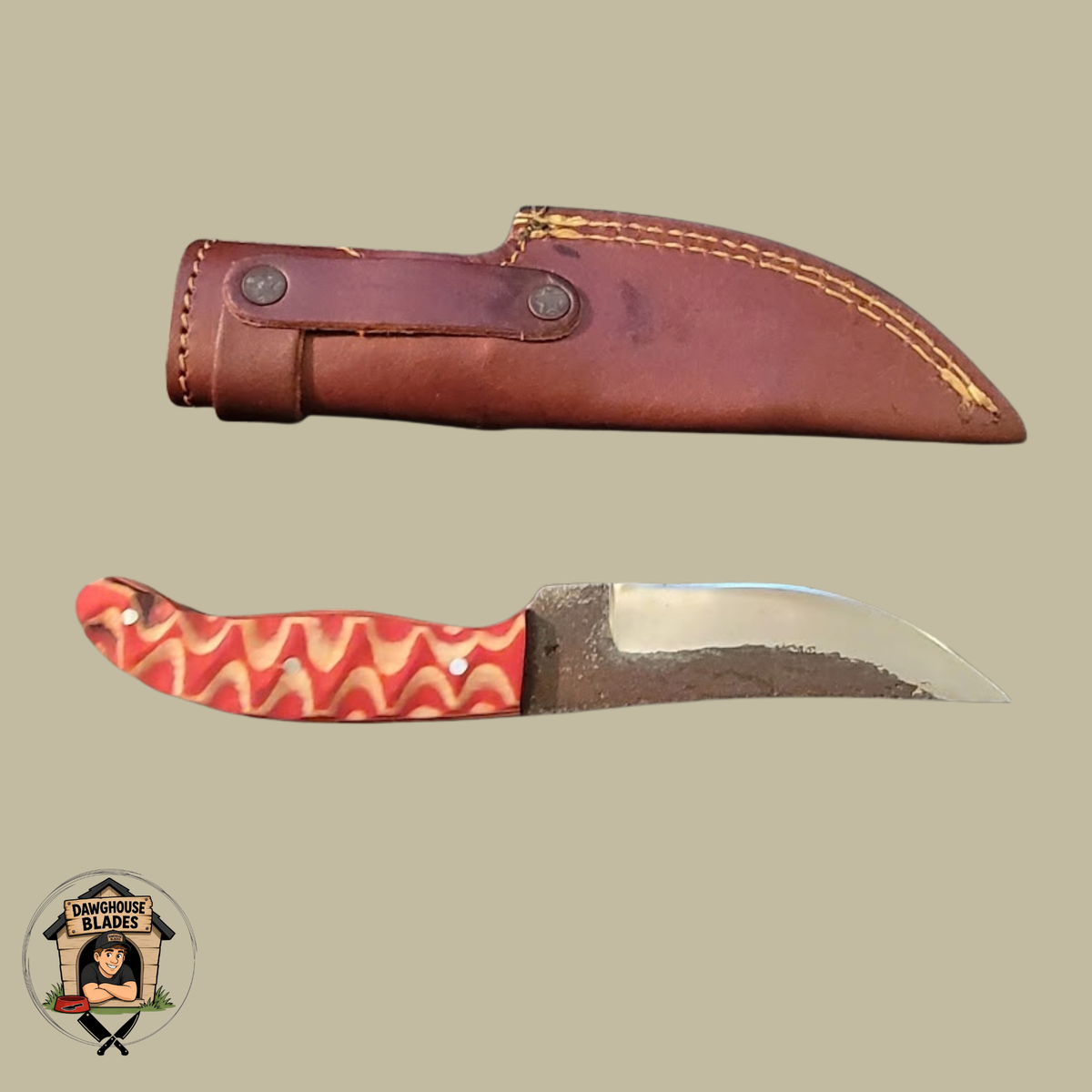 Carbon Steel Fixed Bladed Skinner Knife SKU S207