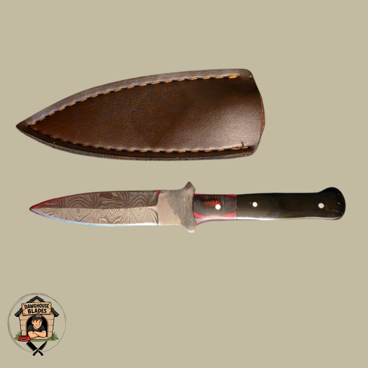 Damascus Steel Double-Edged Dagger SKU D29