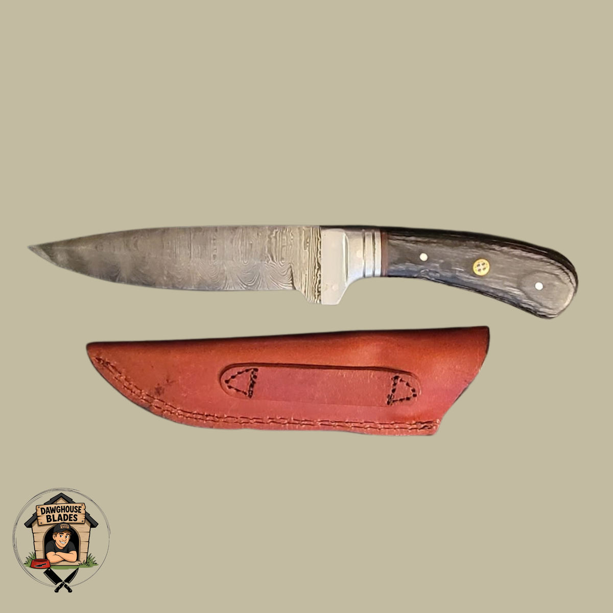 Damascus Steel Fixed Bladed Skinner Knife SKU S30