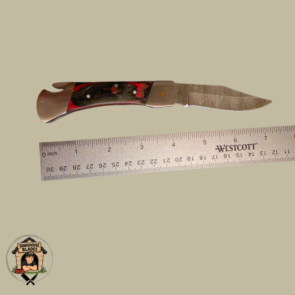Damascus Steel Folding Knife SKU F21