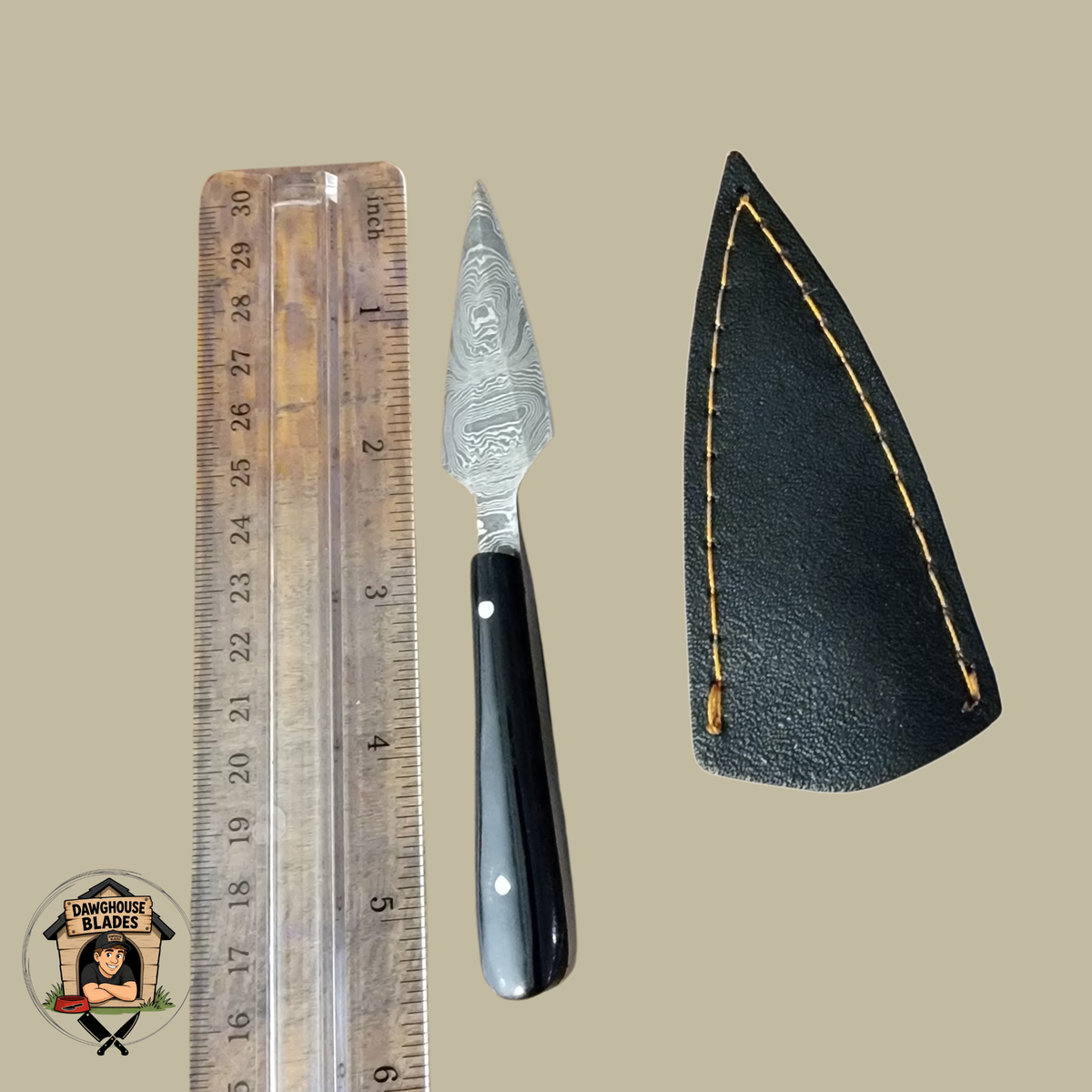 Damascus Steel Double-Edged Dagger SKU D14