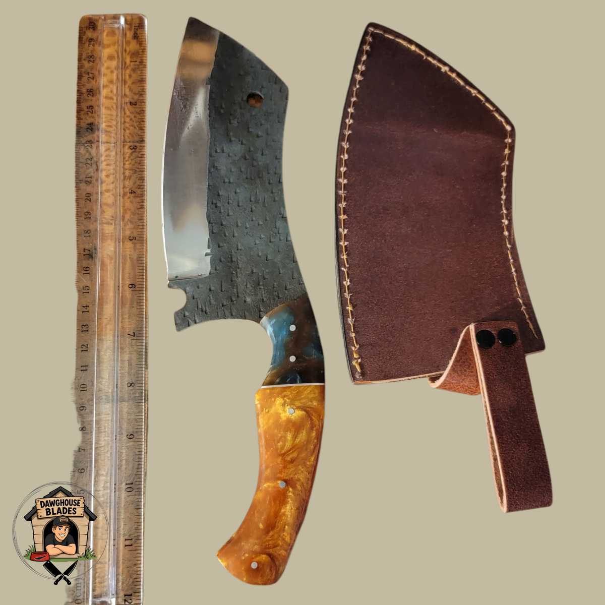 Carbon Steel Hammered Forged Cleaver SKU K18