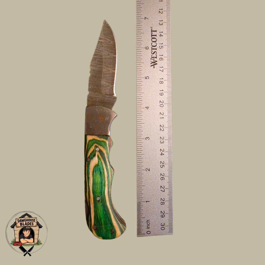 Damascus Steel Folding Knife SKU F8