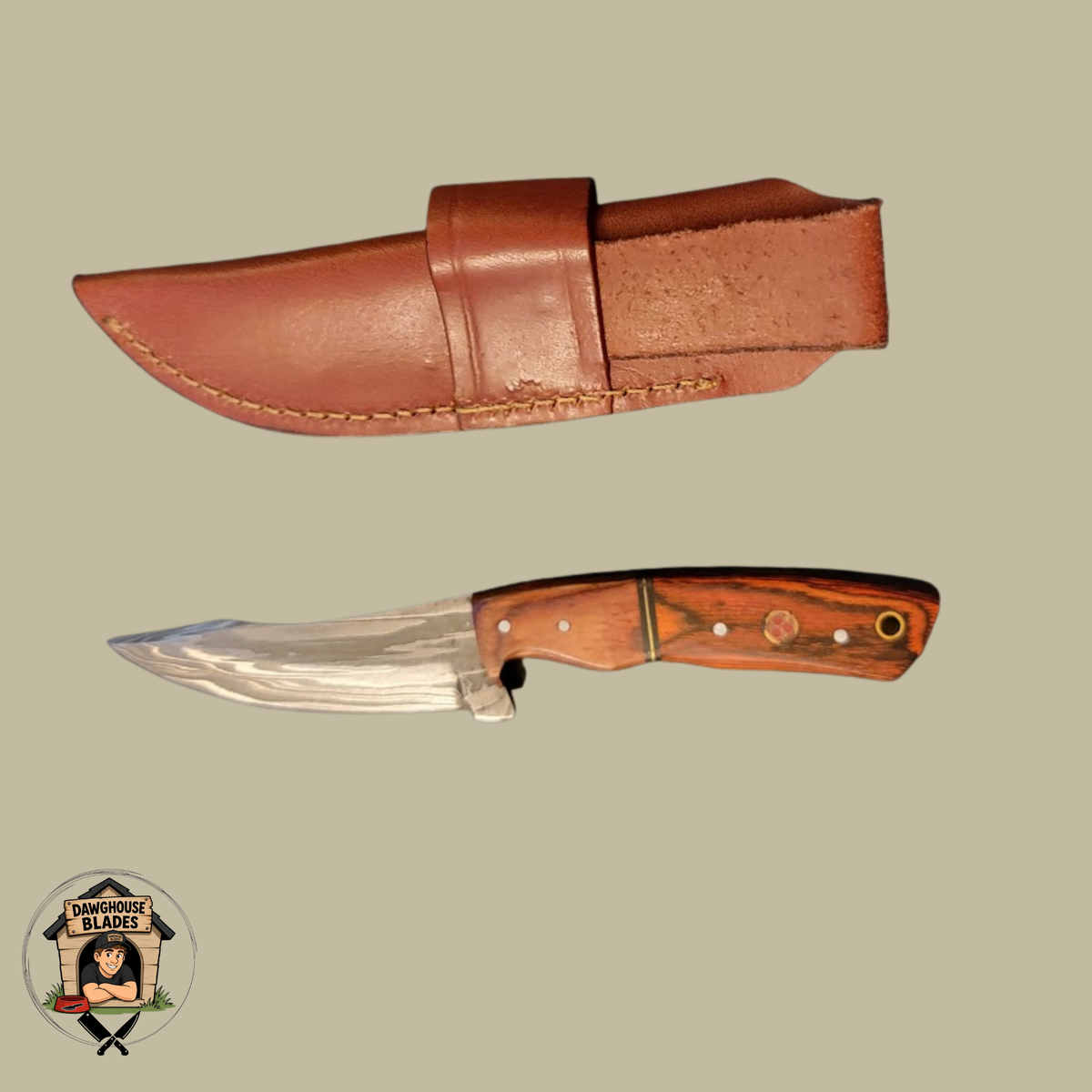 Damascus Steel Bladed Skinner Knife SKU S260