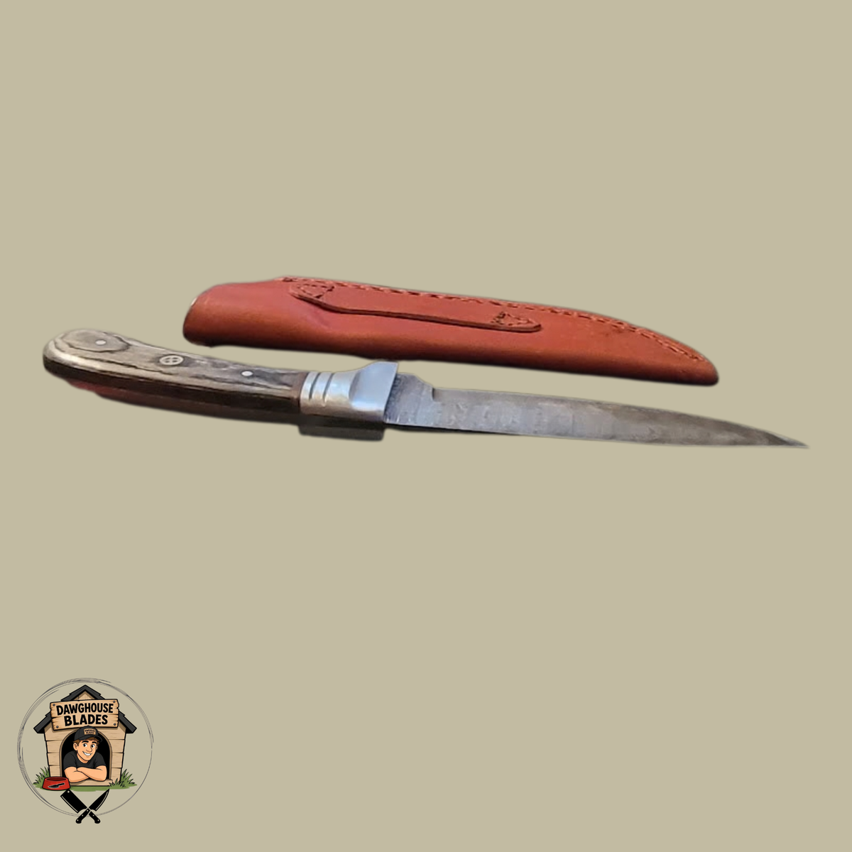 Damascus Steel Fixed Bladed Skinner Knife SKU S30