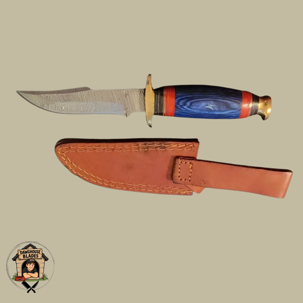 Damascus Steel Bladed Skinner Knife SKU S118