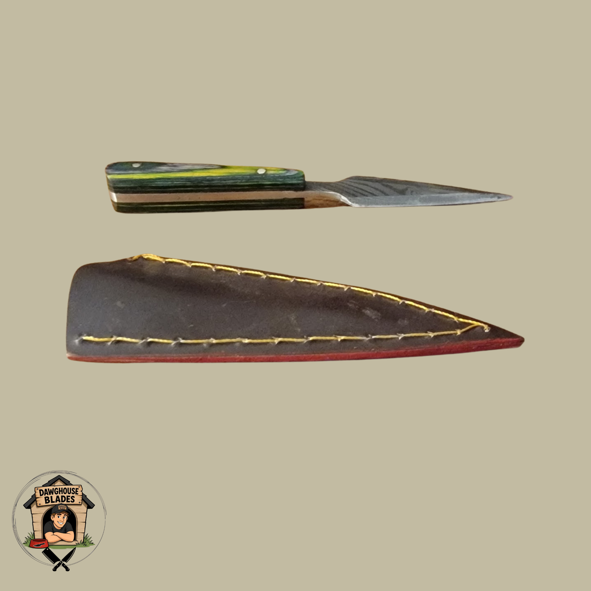 Damascus Steel Double-Edged Dagger SKU D16