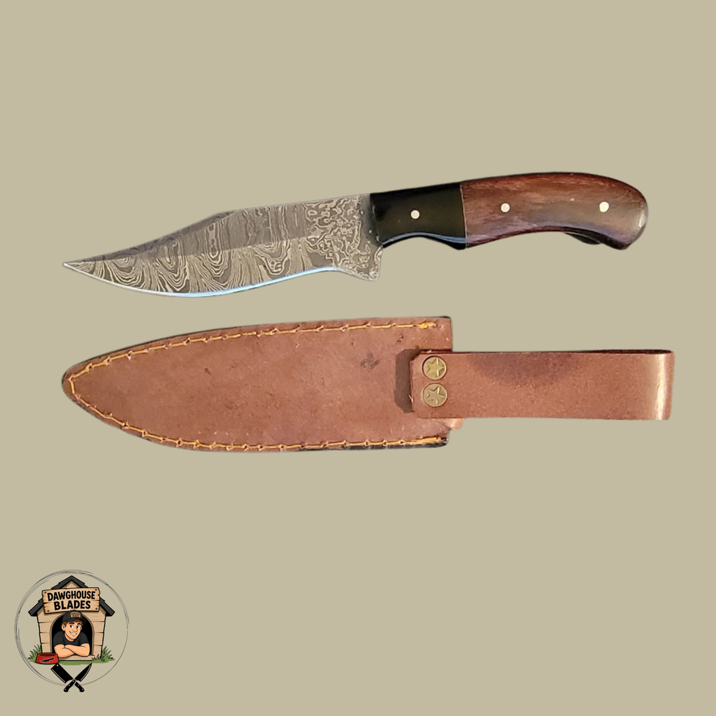 Damascus Steel Bladed Skinner Knife SKU S201