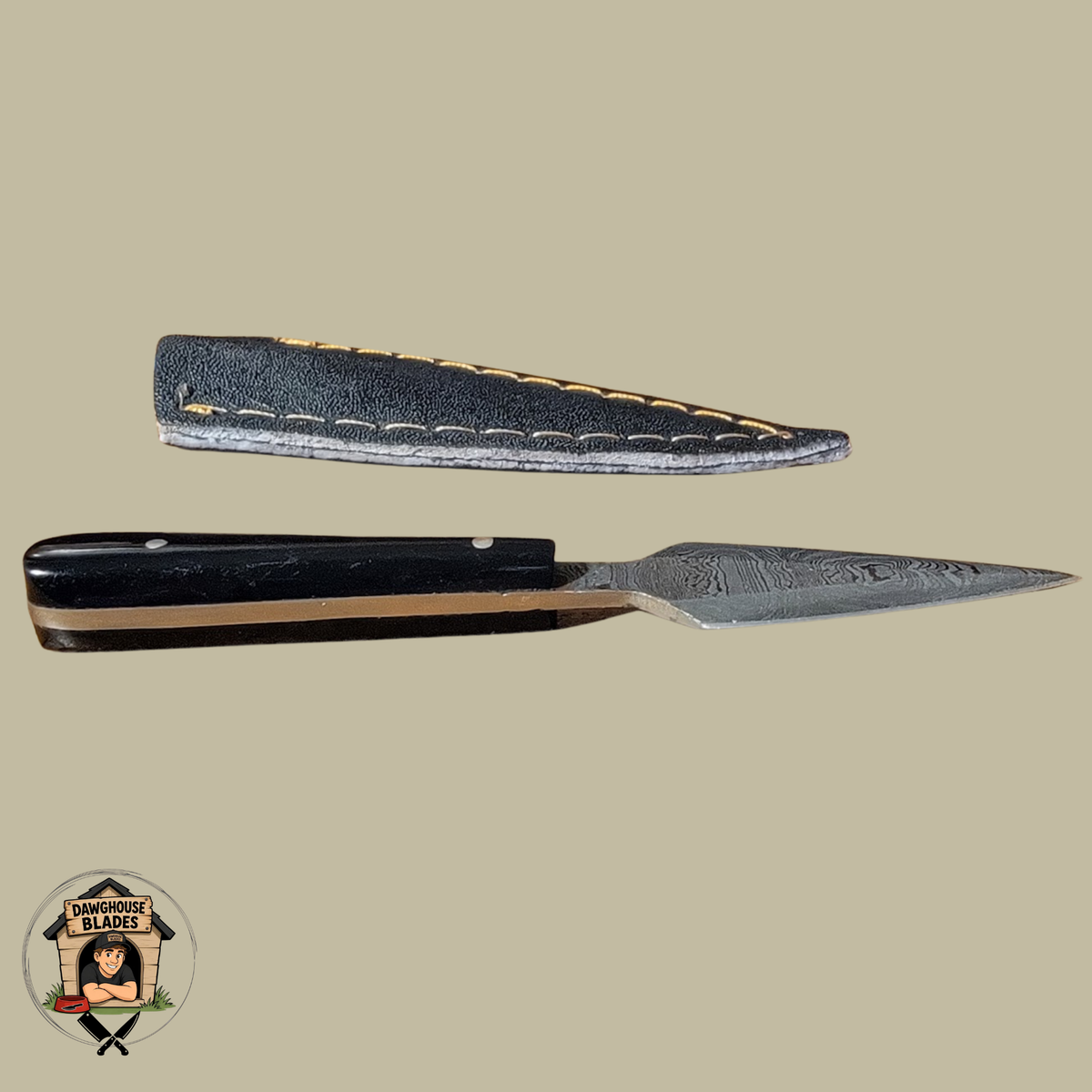 Damascus Steel Double-Edged Dagger SKU D14