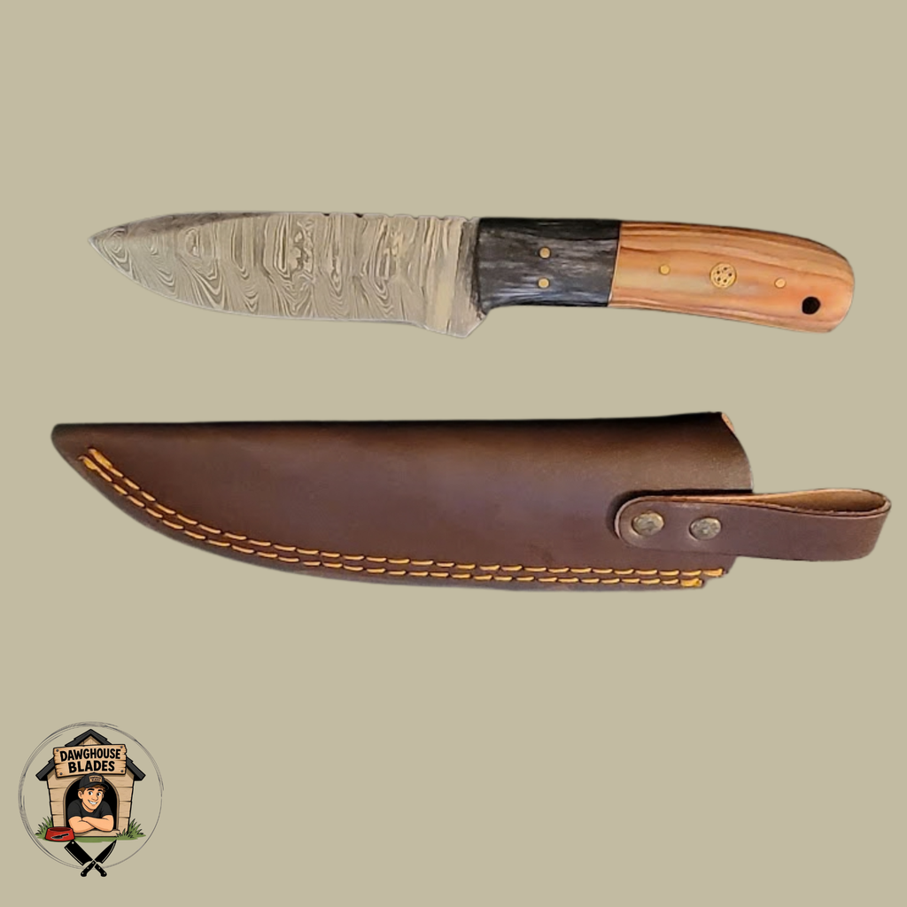 Damascus Steel Bladed Skinner Knife SKU S223