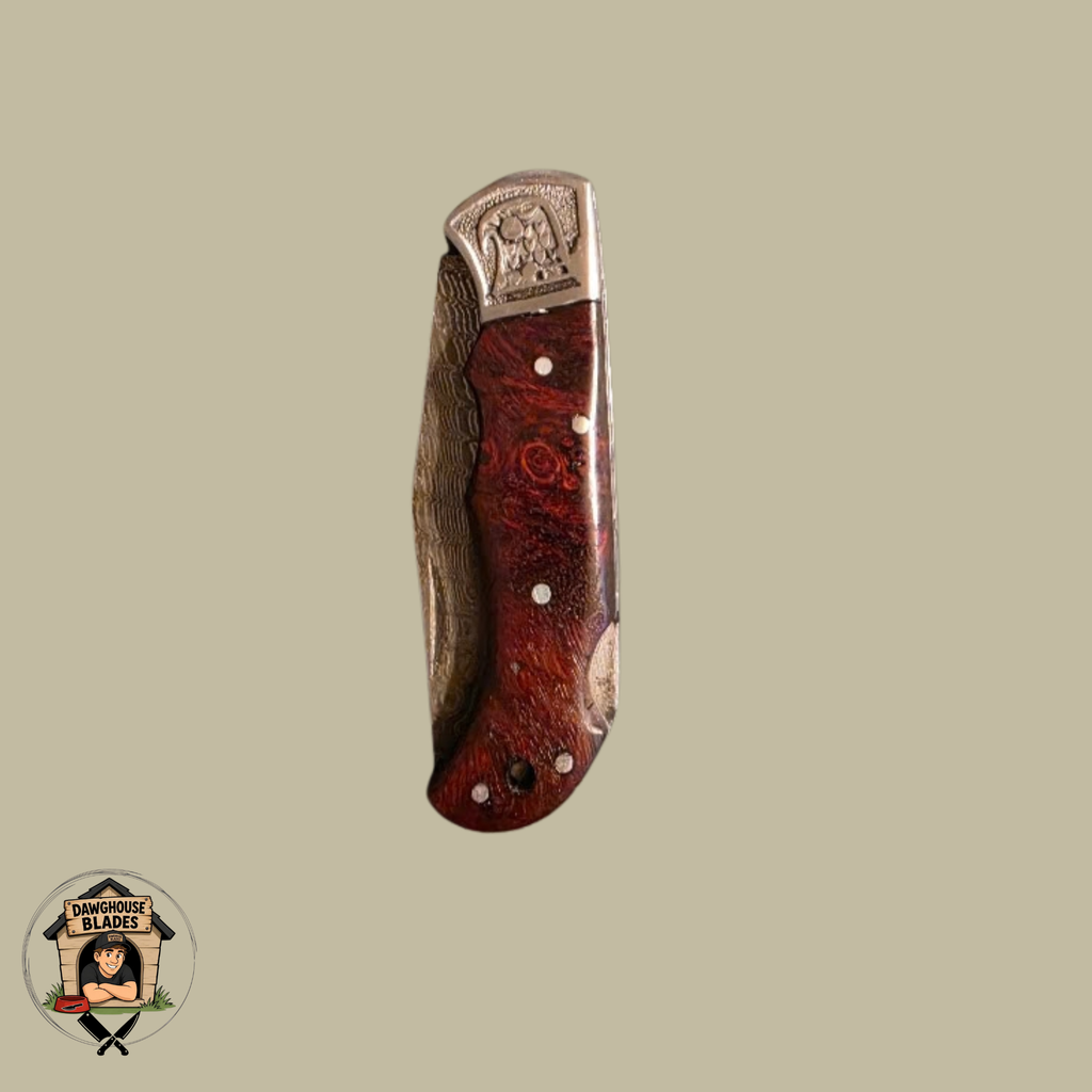 Damascus Steel Folding Knife SKU F24