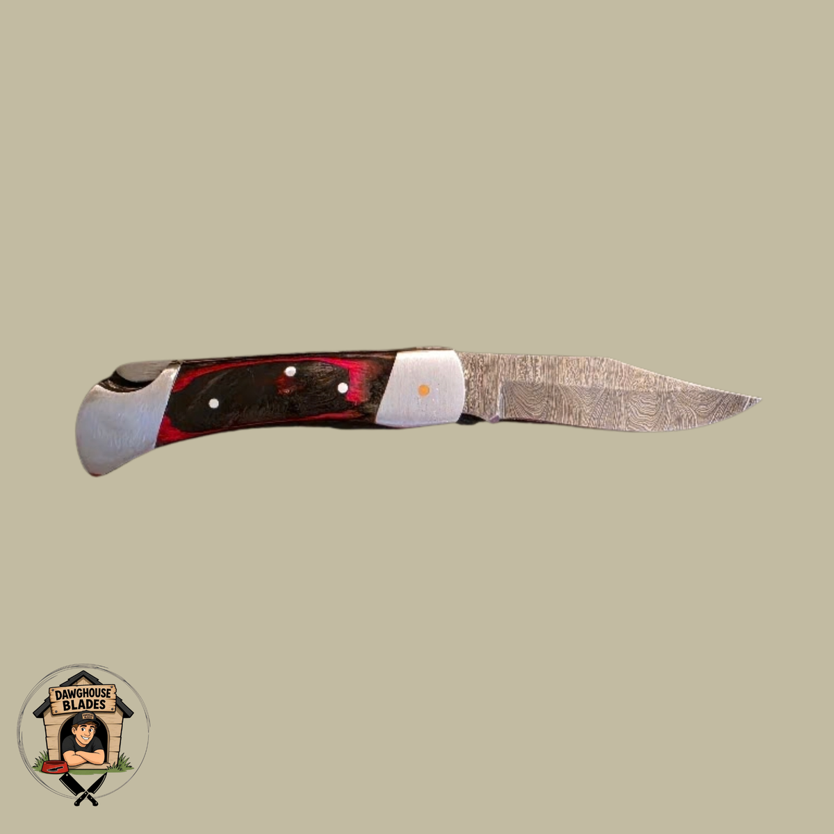 Damascus Steel Folding Knife SKU F21