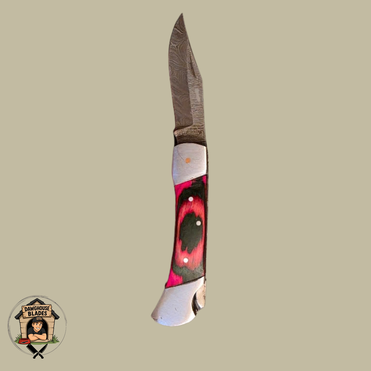 Damascus Steel Folding Knife SKU F21
