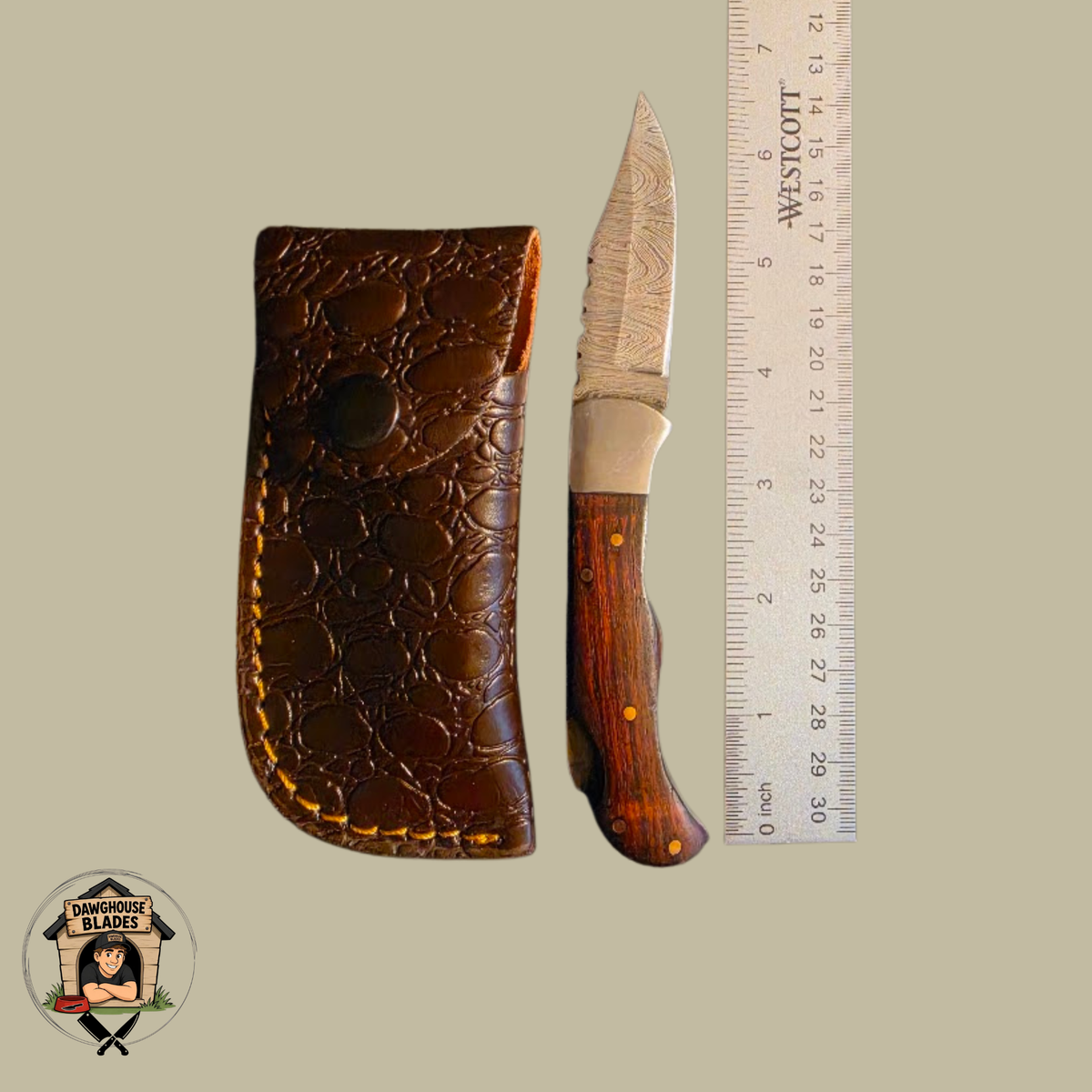 Damascus Steel Folding Knife SKU F20