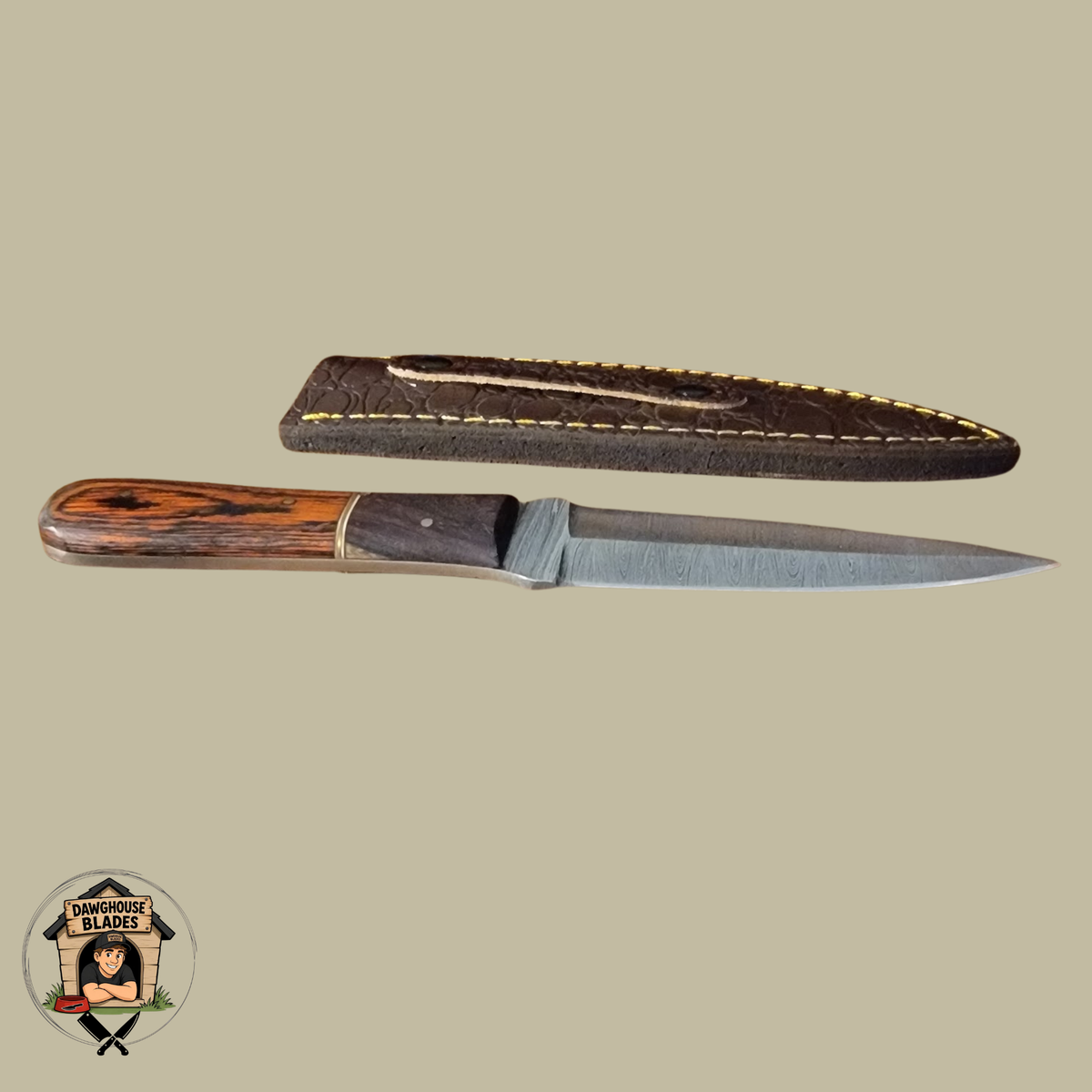 Damascus Steel Double-Edged Dagger SKU D32