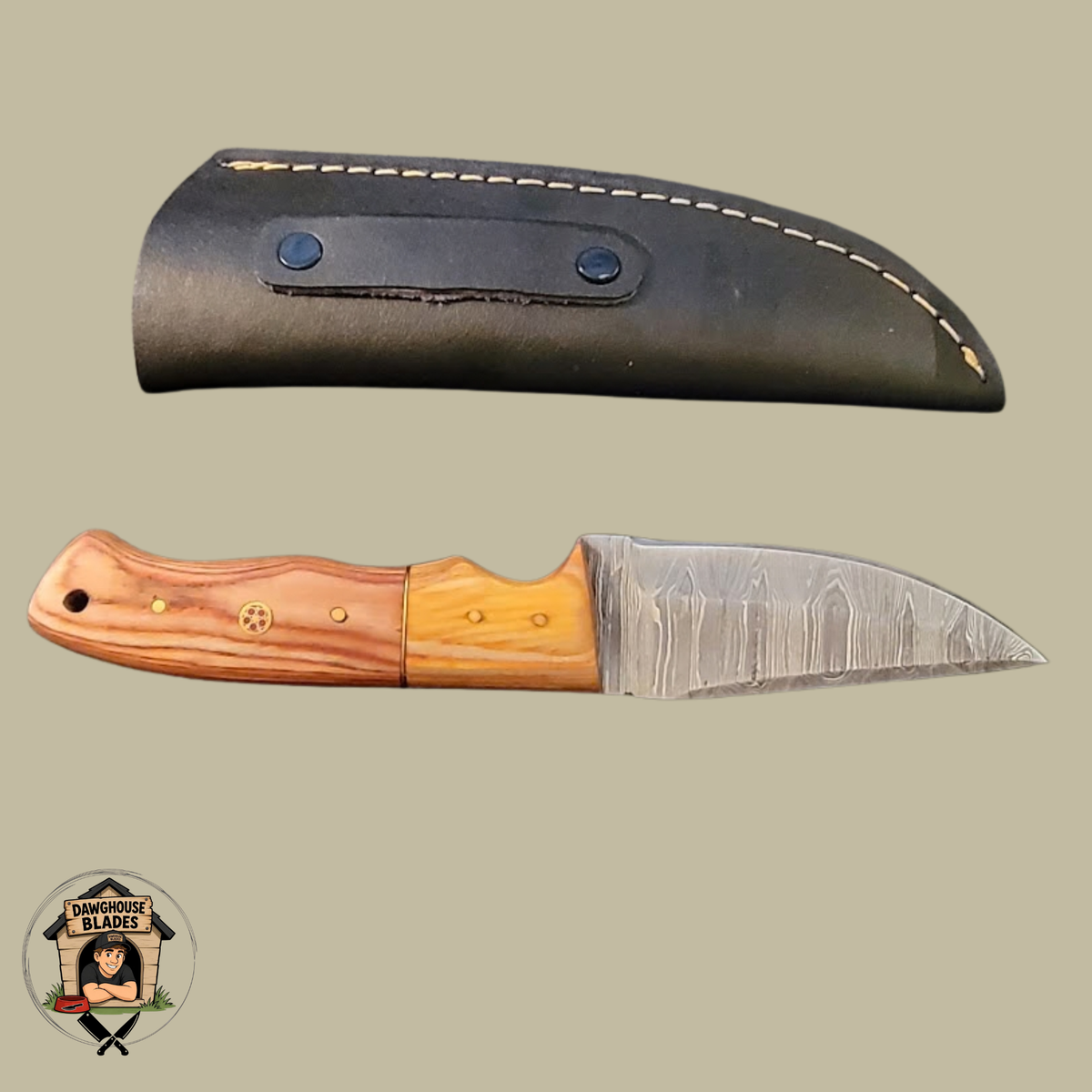 Damascus Steel Fixed Bladed Skinner Knife SKU S137