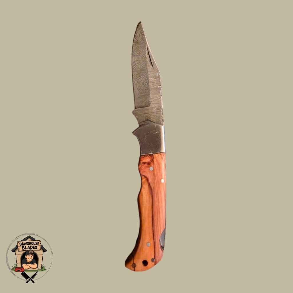 Damascus Steel Folding Knife SKU F6