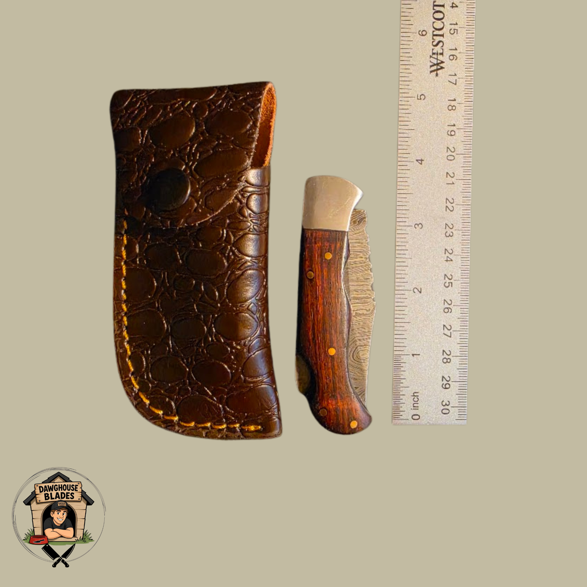Damascus Steel Folding Knife SKU F20