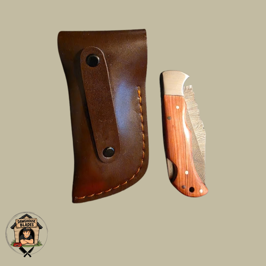 Damascus Steel Folding Knife SKU F12