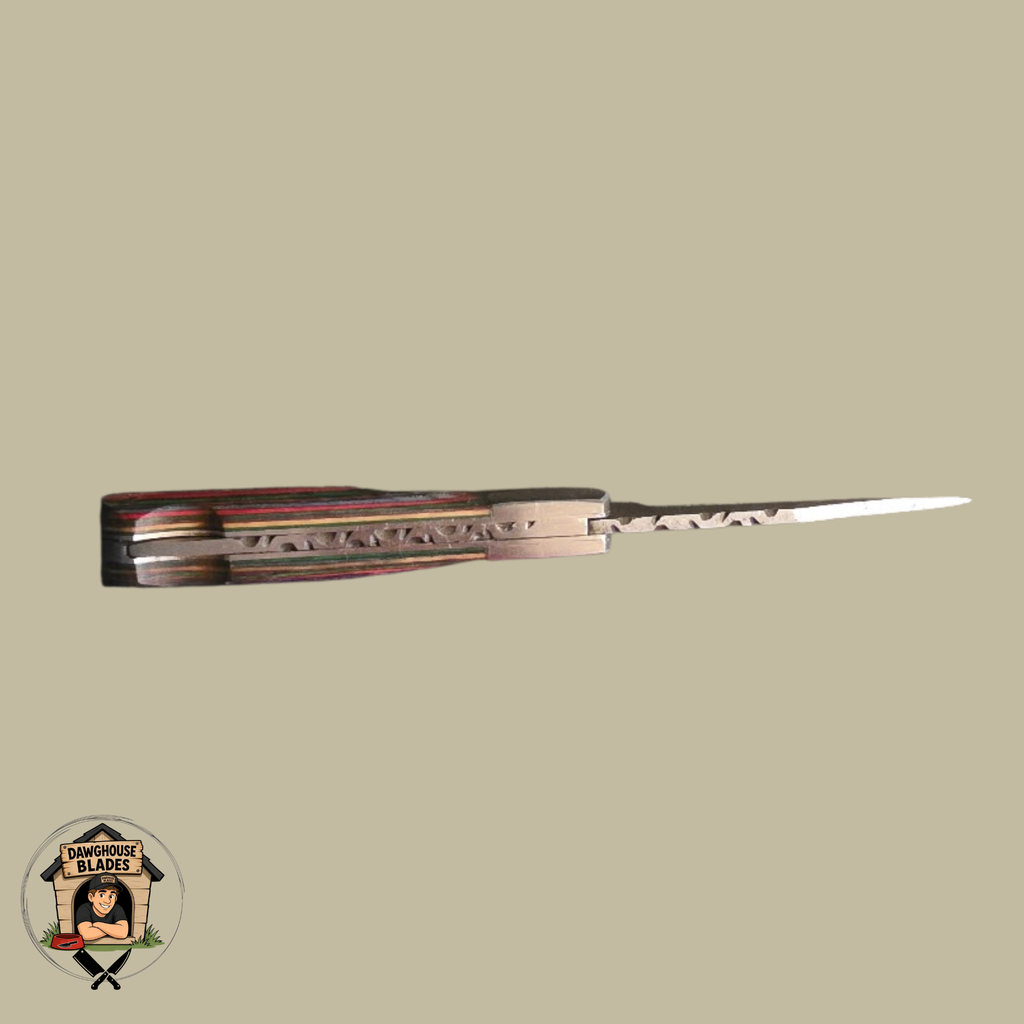 Damascus Steel Folding Knife SKU: F7
