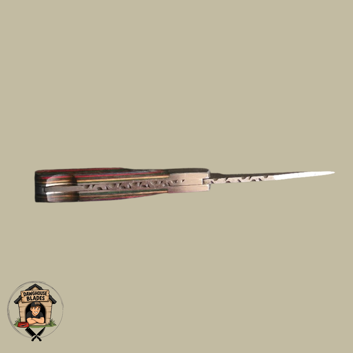 Damascus Steel Folding Knife SKU: F7