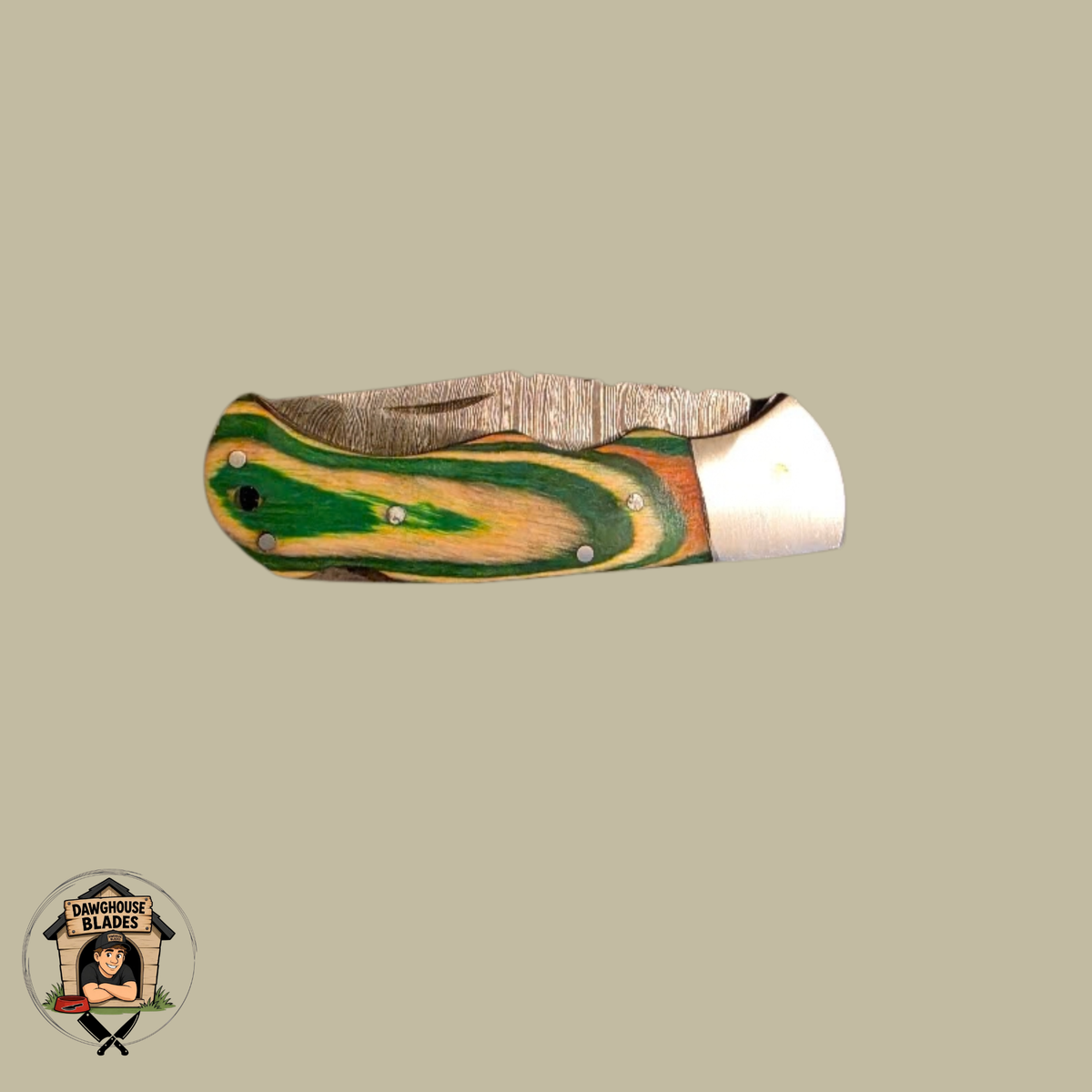 Damascus Steel Folding Knife SKU F8