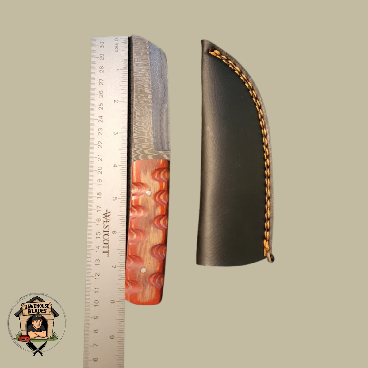Damascus Steel Tanto Bladed Skinner Knife SKU S5