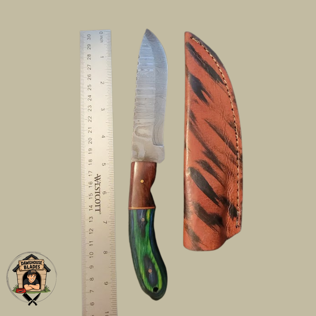 Damascus Steel Bladed Skinner Knife SKU S186